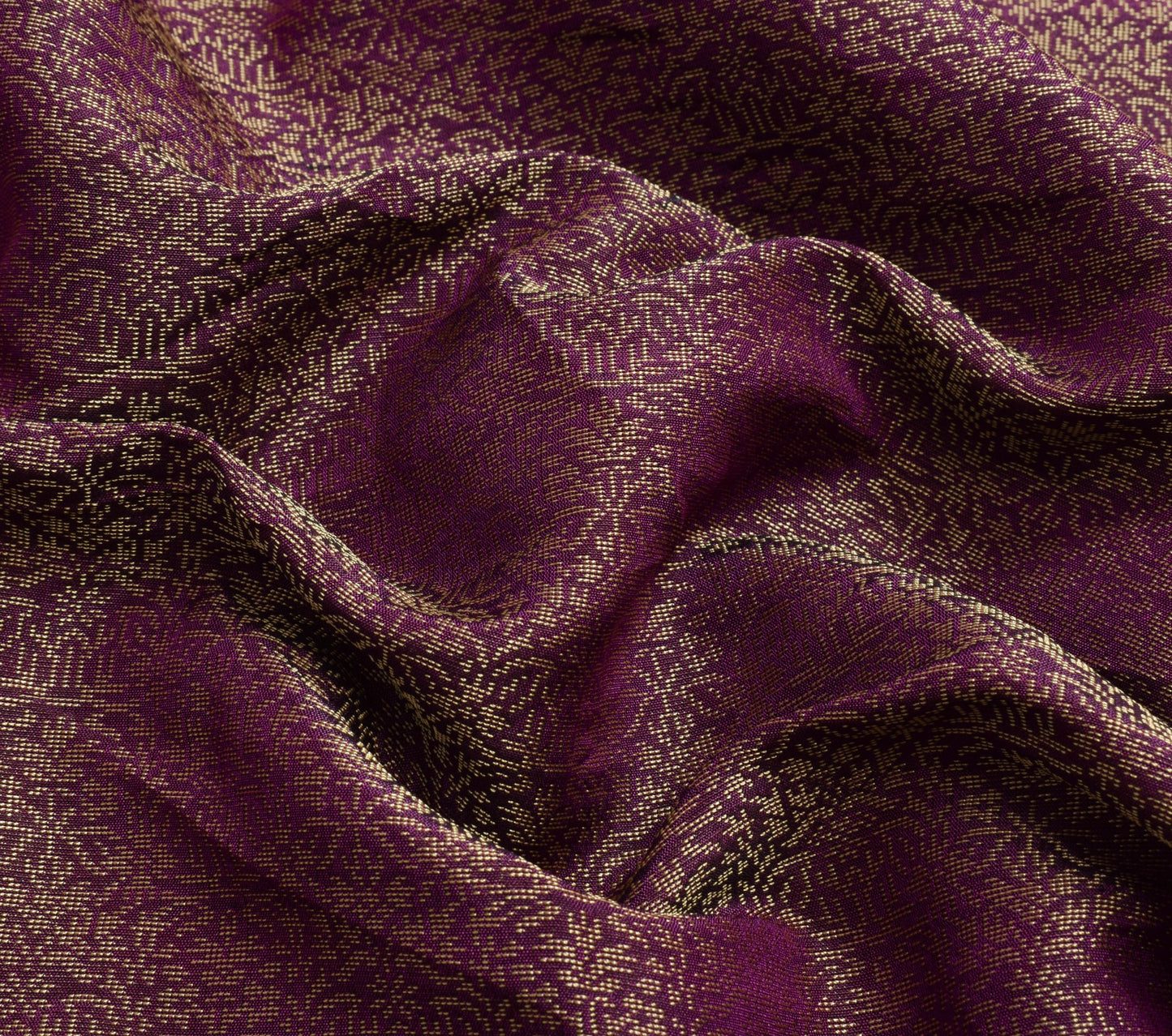 Sushila Vintage Dark Purple Saree Pure Silk All Over Woven Classy Sari Fabric