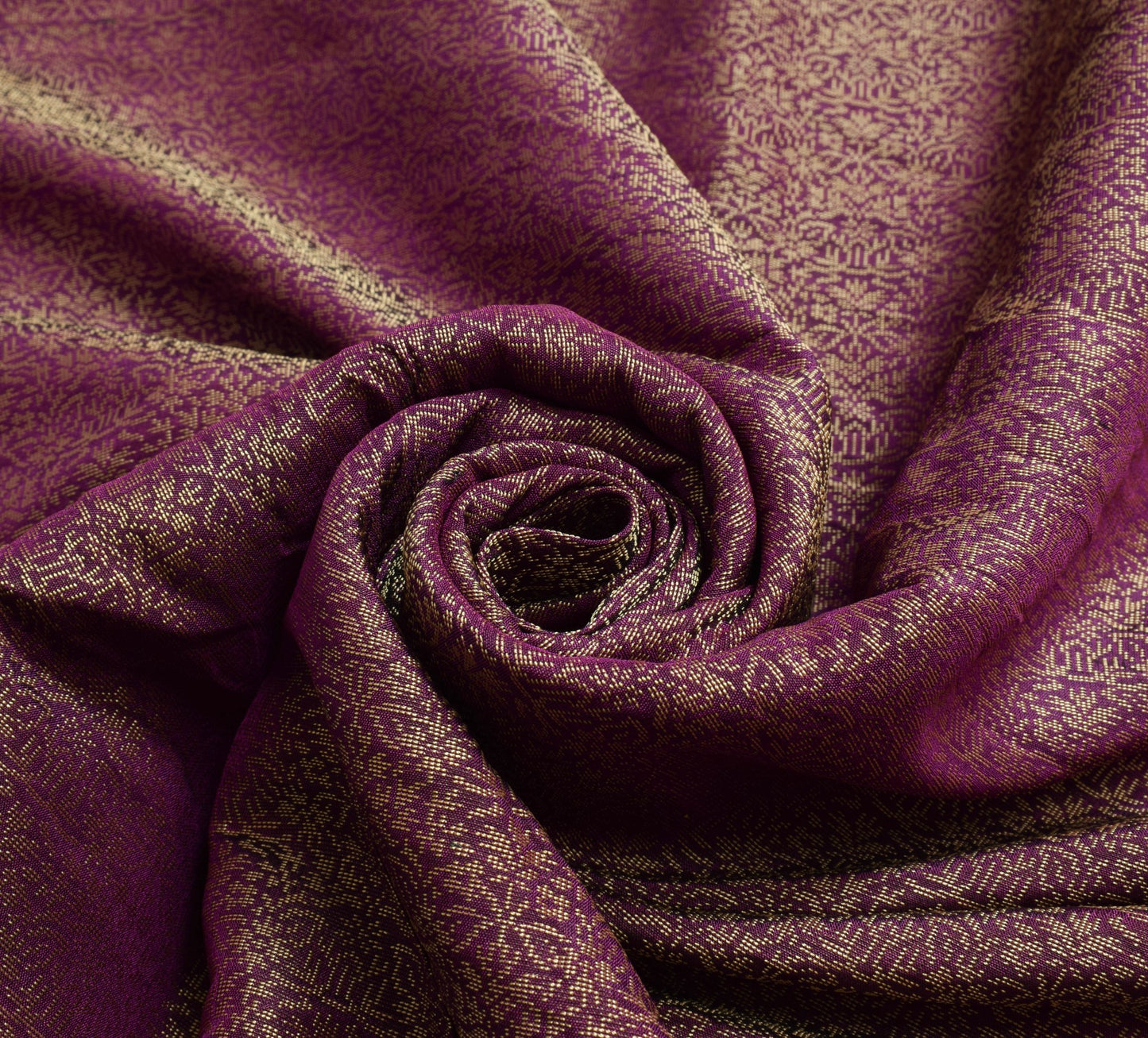 Sushila Vintage Dark Purple Saree Pure Silk All Over Woven Classy Sari Fabric
