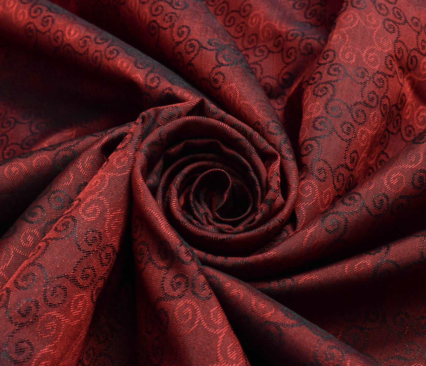 Sushila Vintage Maroon & Green Silk Saree Floral Woven Wedding Sari Craft Fabric