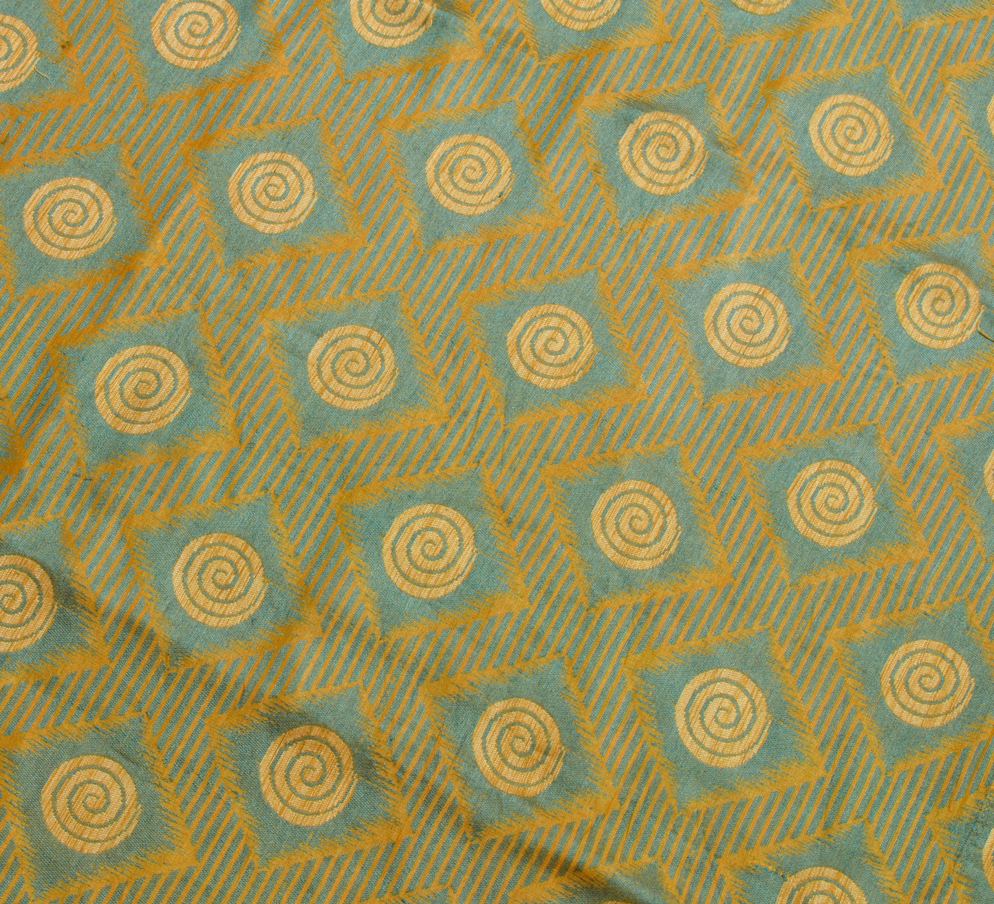 Sushila Vintage Mustard Saree 100% Pure Tussar Silk Woven Soft Sari Women Fabric