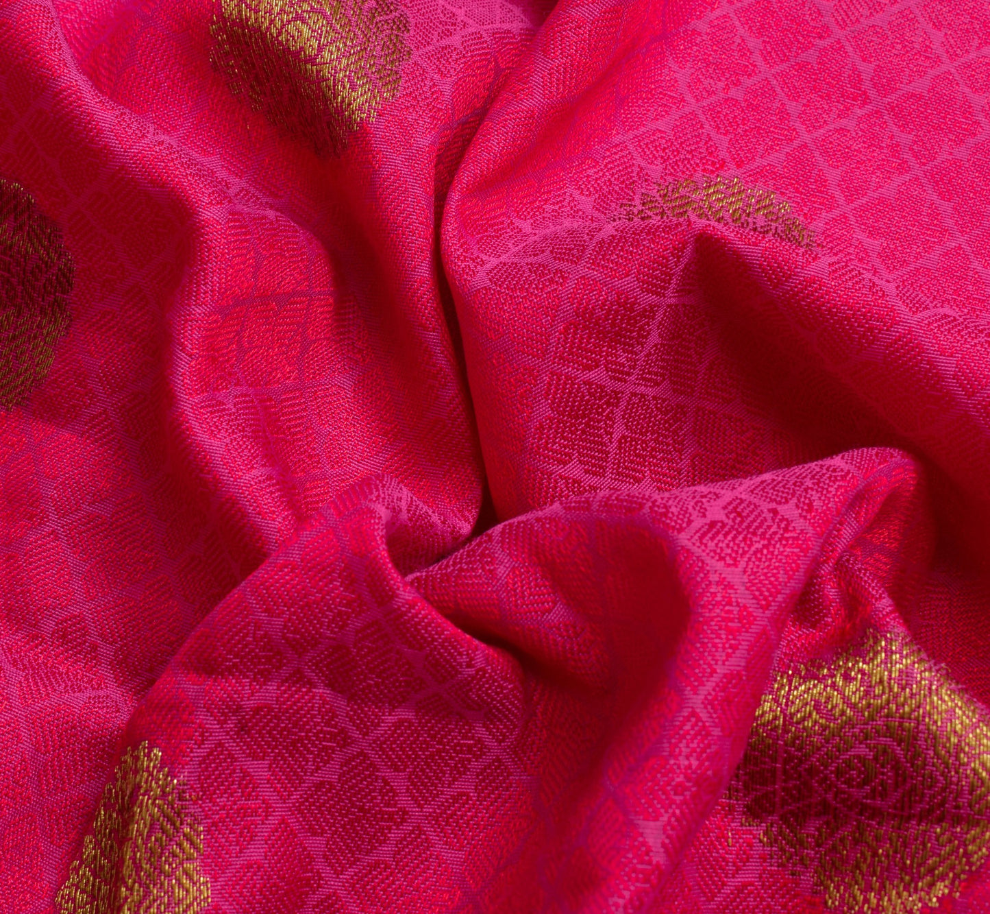 Sushila Vintage Magenta Silk Saree All Over Woven Party Wear Floral Sari Fabric