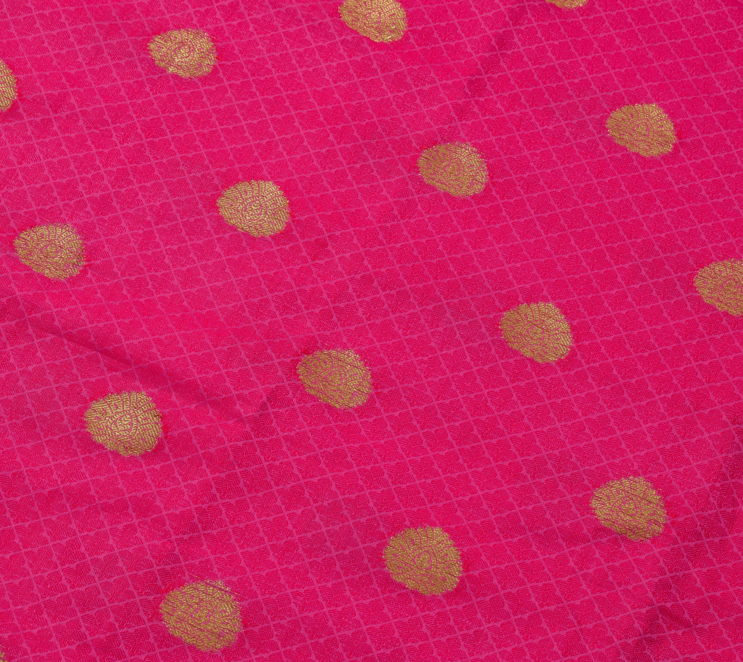 Sushila Vintage Magenta Silk Saree All Over Woven Party Wear Floral Sari Fabric