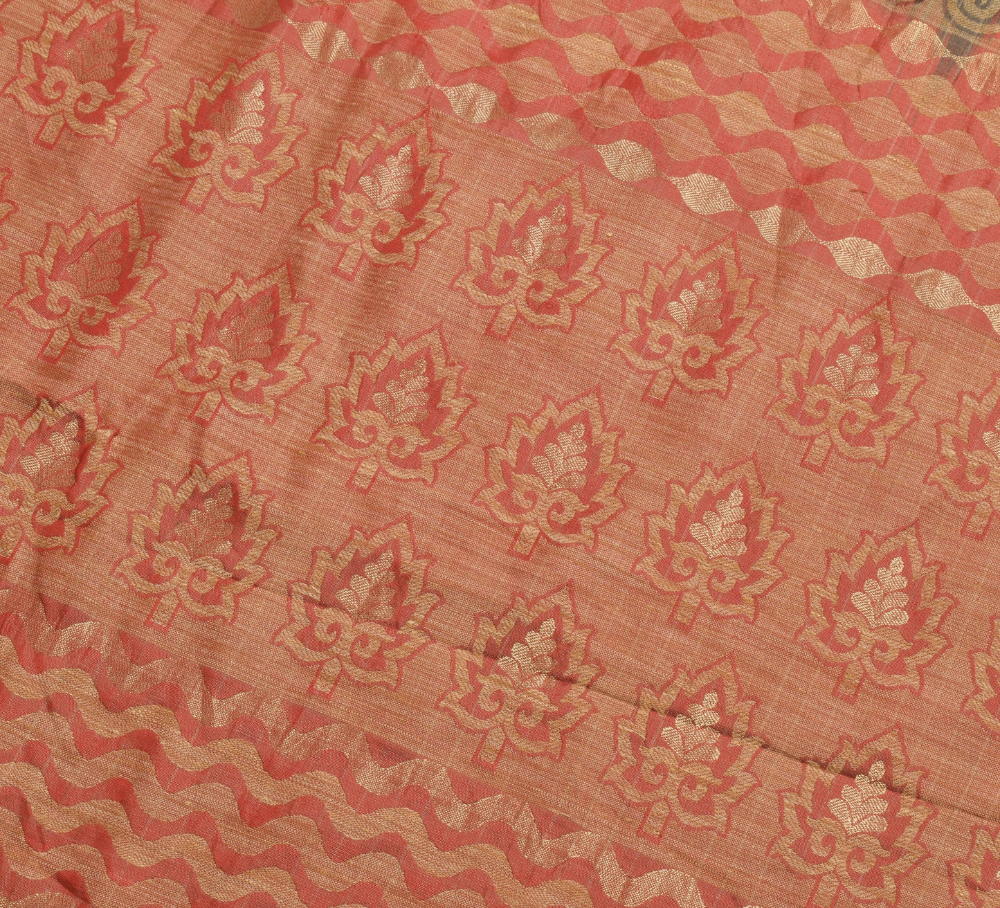 Sushila Vintage Black Dual Tone Saree Pure Silk Floral Woven Soft Sari Fabric