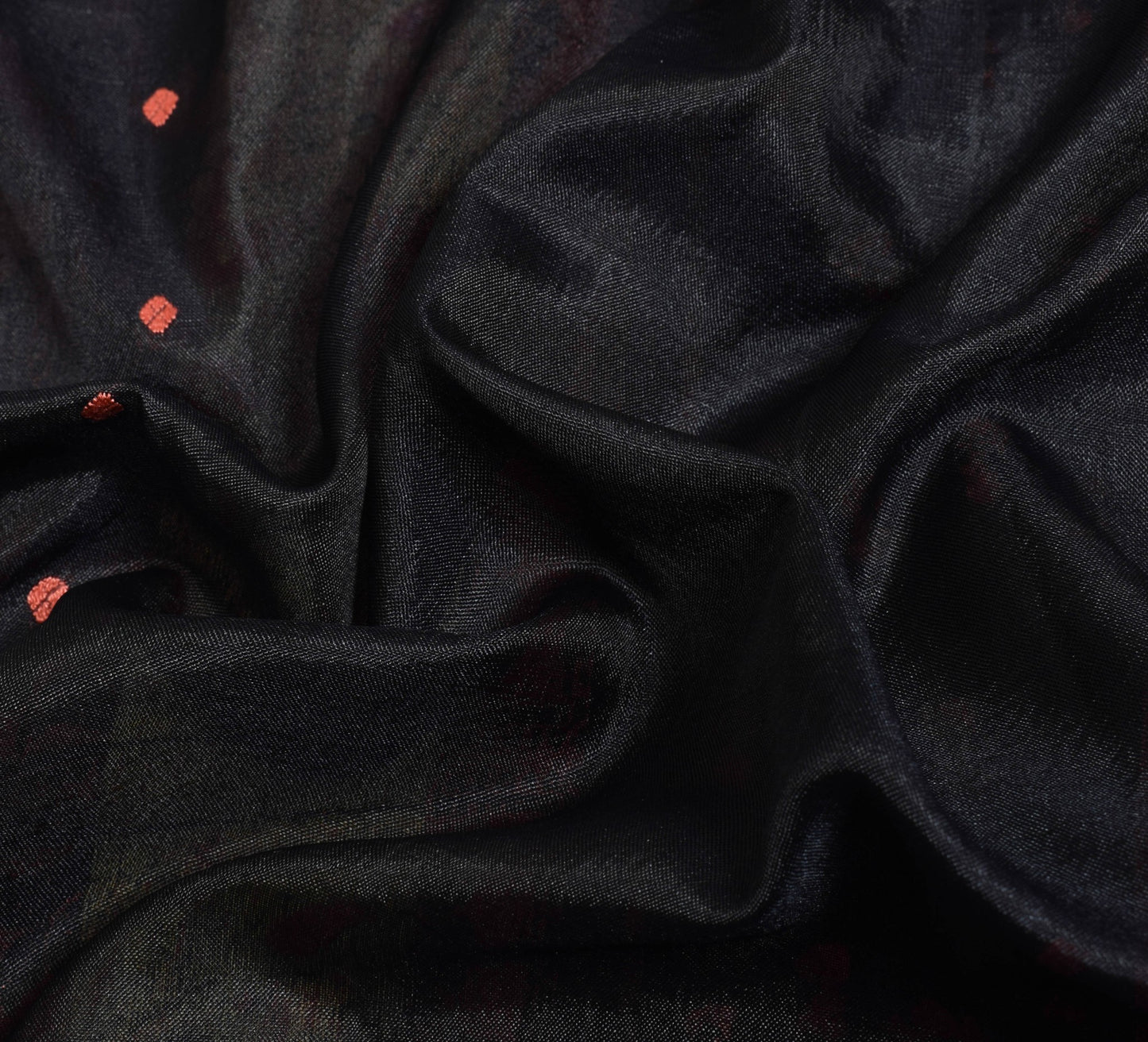 Sushila Vintage Black Silk Saree Baluchari Woven Traditional Soft Sari Fabric