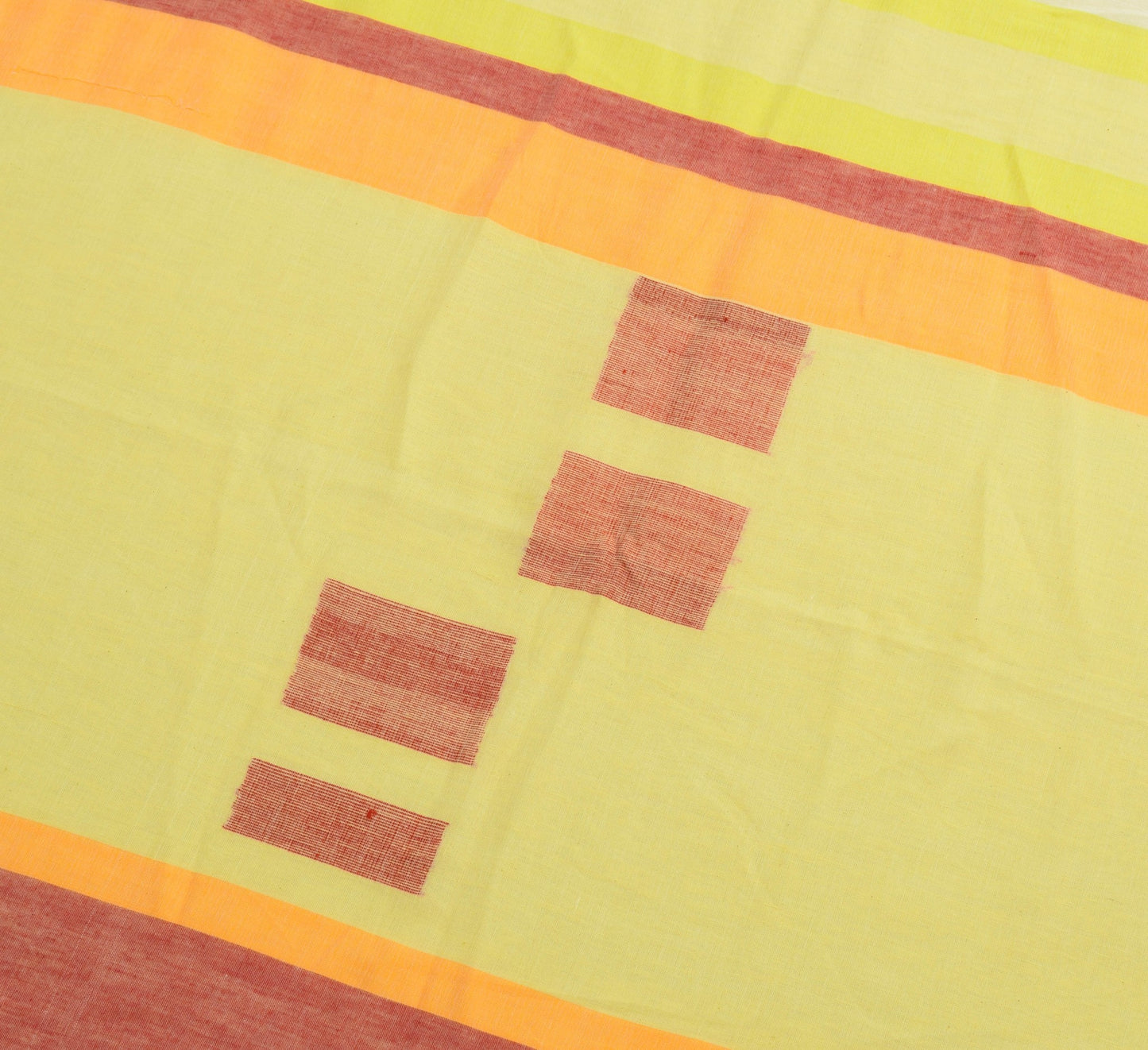 Sushila Vintage Yellow Tant Woven Saree Pure Cotton Daily Wear Soft Sari Fabric