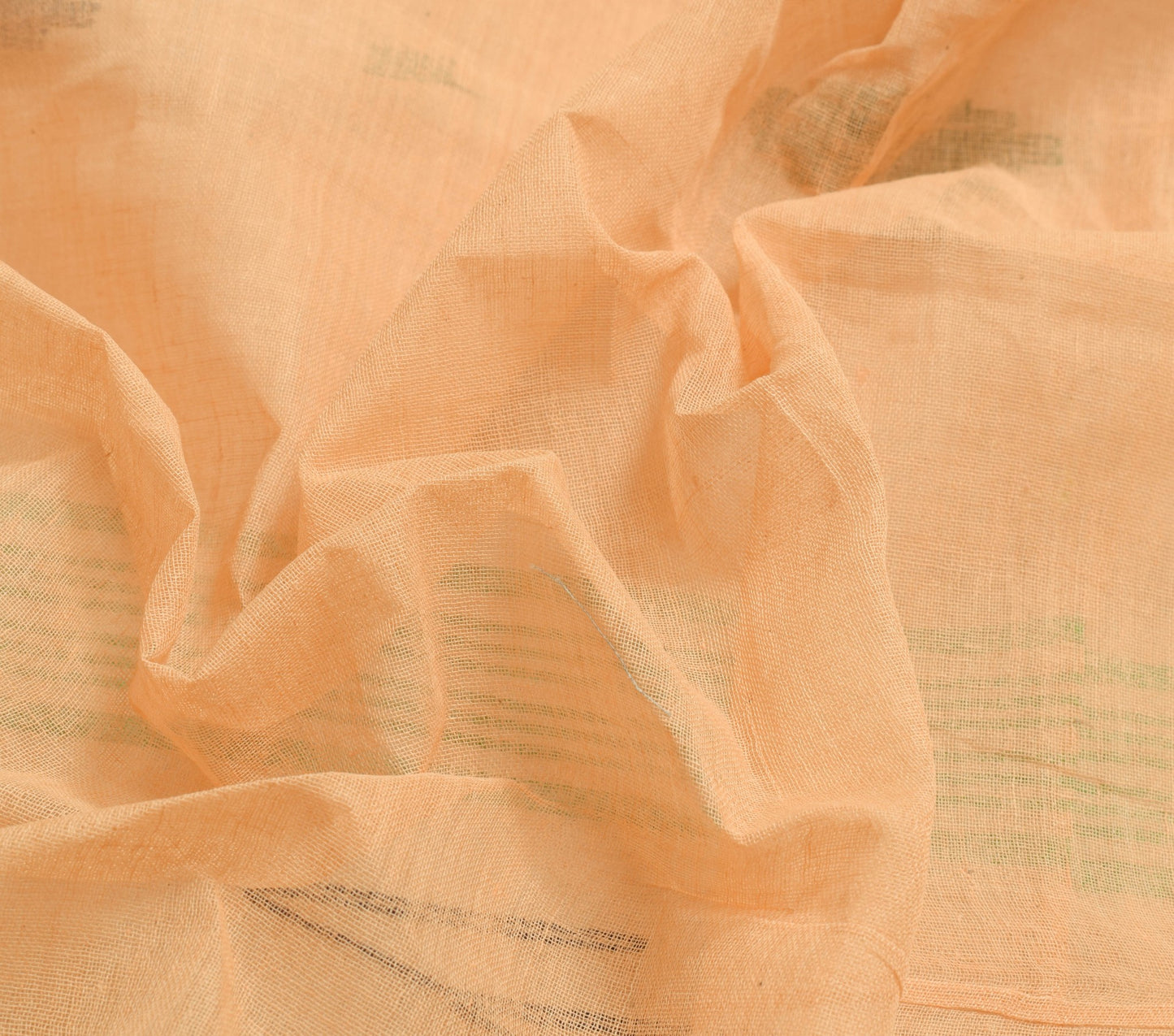 Sushila Vintage Peach Tant Woven Saree 100% Pure Cotton Bengali  Sari Fabric