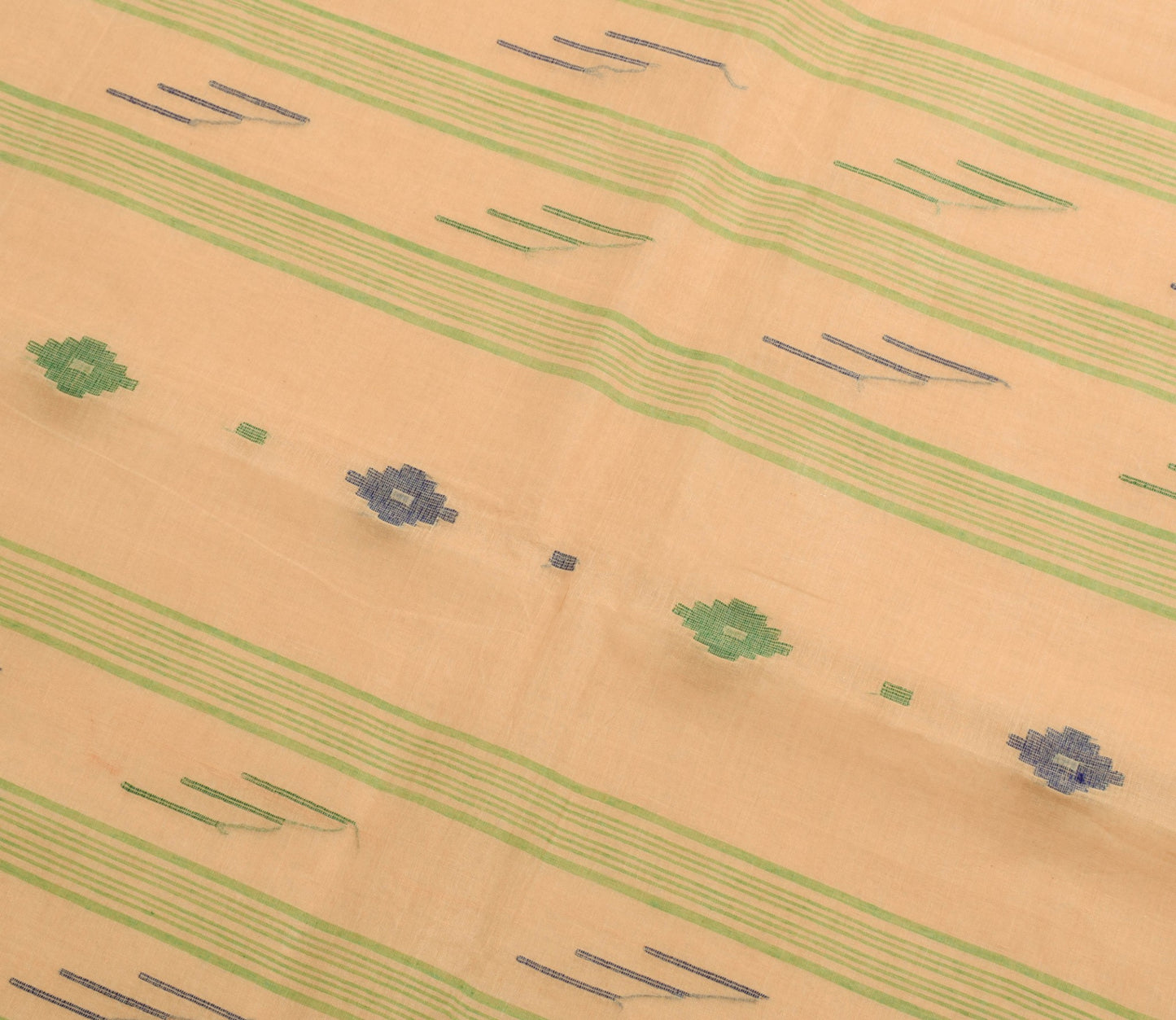 Sushila Vintage Peach Tant Woven Saree 100% Pure Cotton Bengali  Sari Fabric