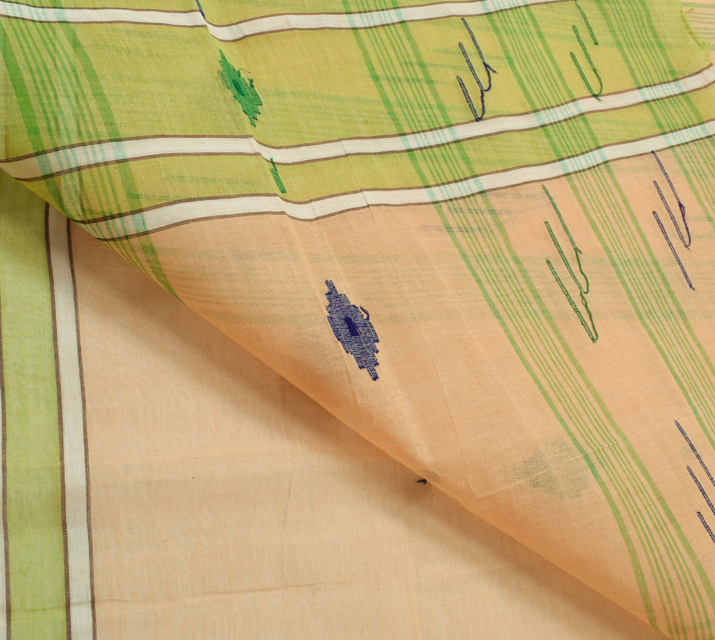 Sushila Vintage Peach Tant Woven Saree 100% Pure Cotton Bengali  Sari Fabric