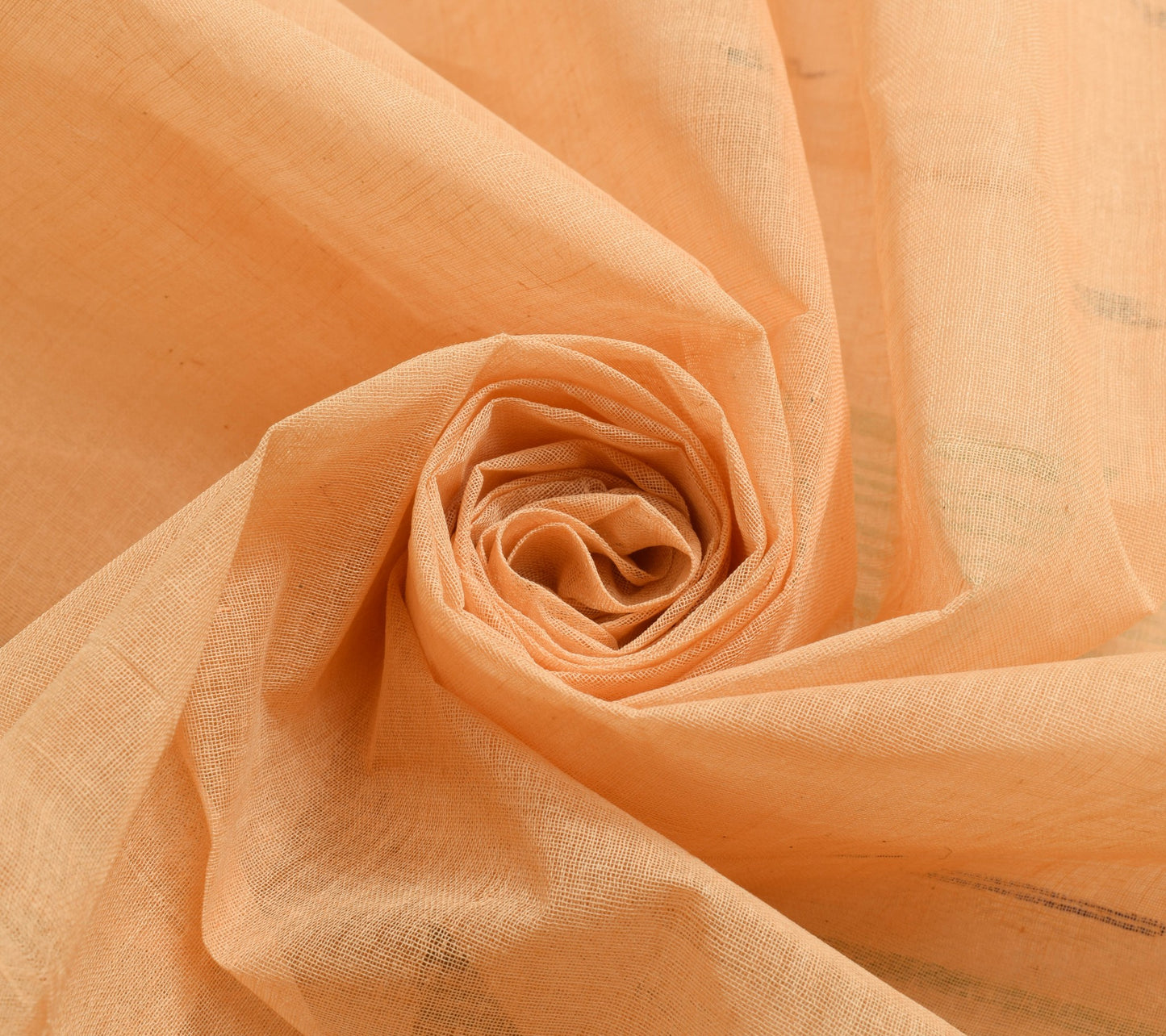 Sushila Vintage Peach Tant Woven Saree 100% Pure Cotton Bengali  Sari Fabric