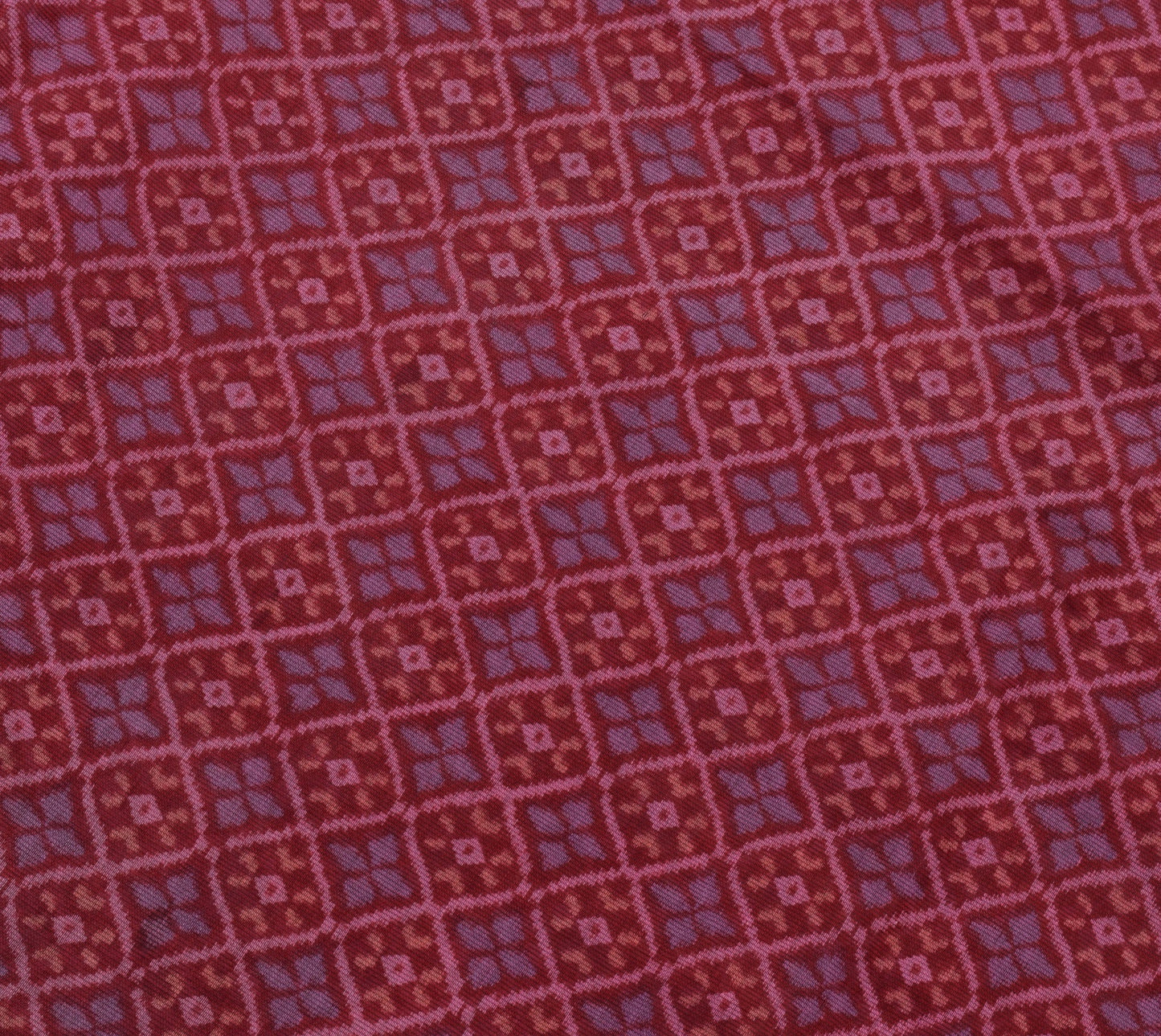 Sushila Vintage Maroon Floral Saree 100% Pure Cotton Printed Indian Sari Fabric