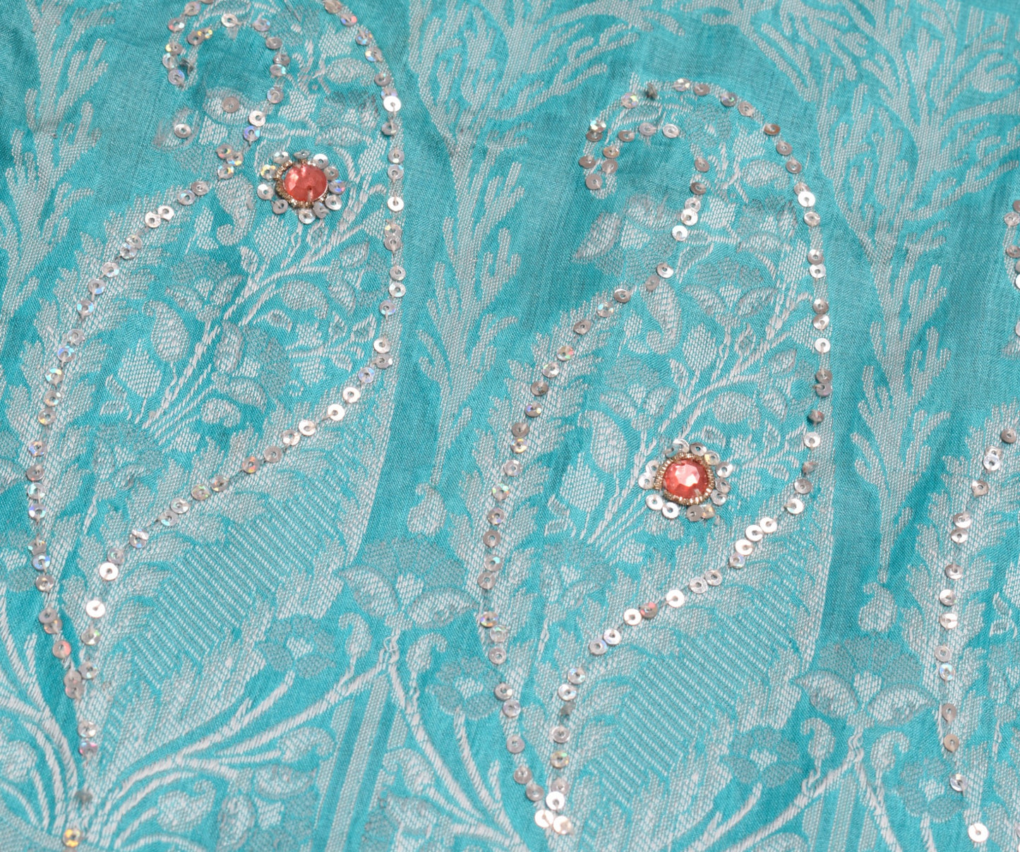 Sushila Vintage Pink Floral Saree 100% Pure Tussar Silk Embroidered Sari Fabric
