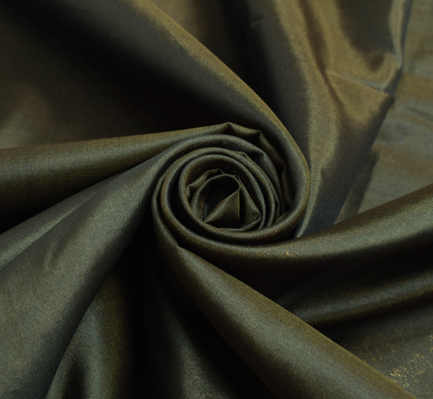 Sushila Vintage Dark Green Saree Indian Art Silk Woven Sari Craft Deco Fabric