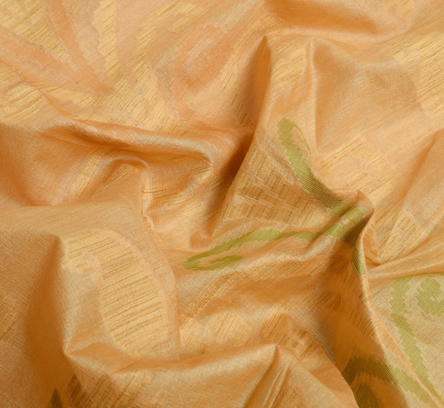 Sushila Vintage Brown Woven Saree 100% Pure Tussar Silk Indian Sari Craft Fabric