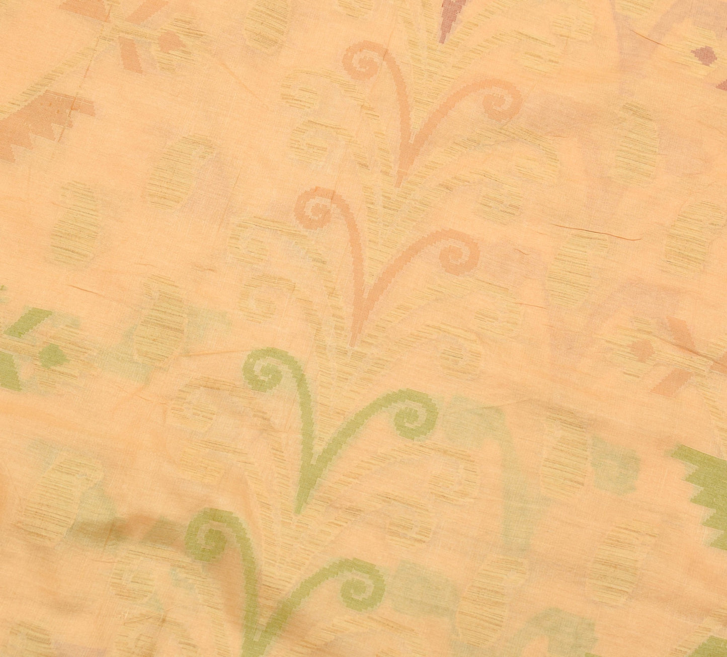 Sushila Vintage Brown Woven Saree 100% Pure Tussar Silk Indian Sari Craft Fabric