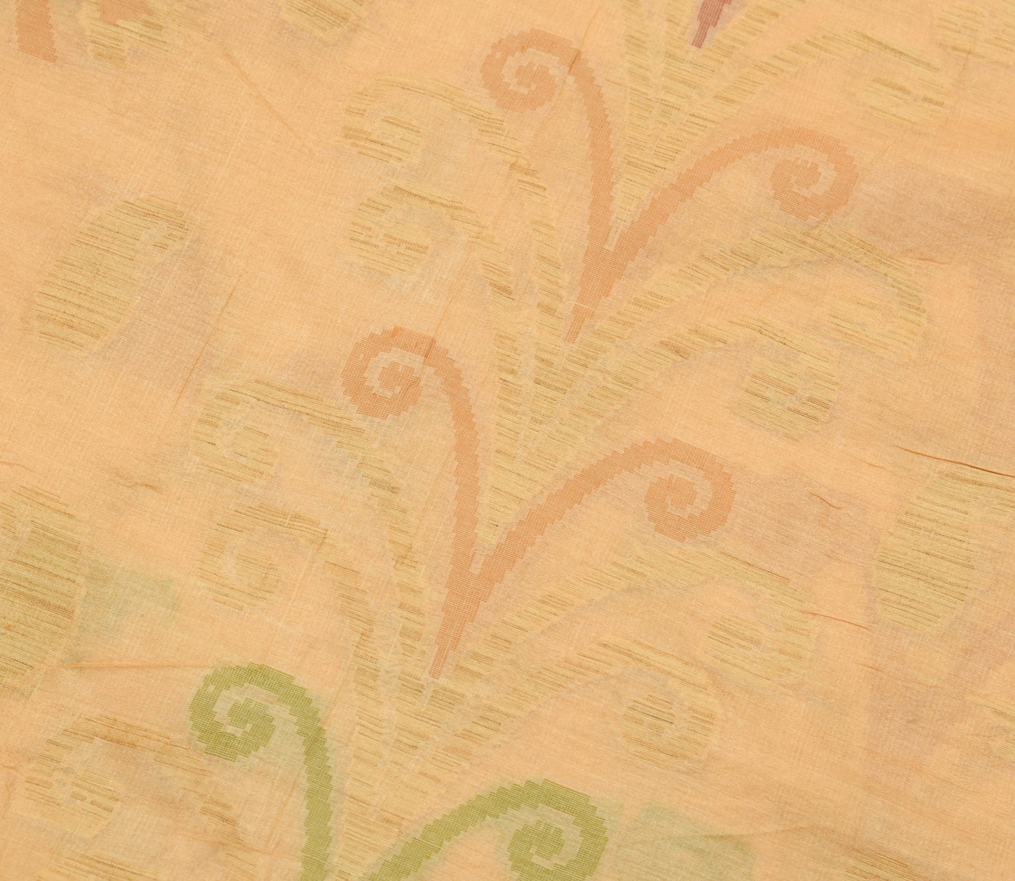 Sushila Vintage Brown Woven Saree 100% Pure Tussar Silk Indian Sari Craft Fabric