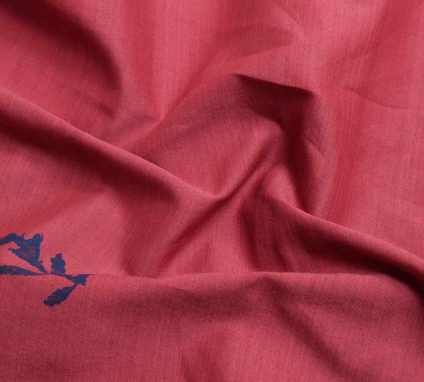 Sushila Vintage Maroon Saree 100% Pure Cotton Hand Block Printed Sari Fabric