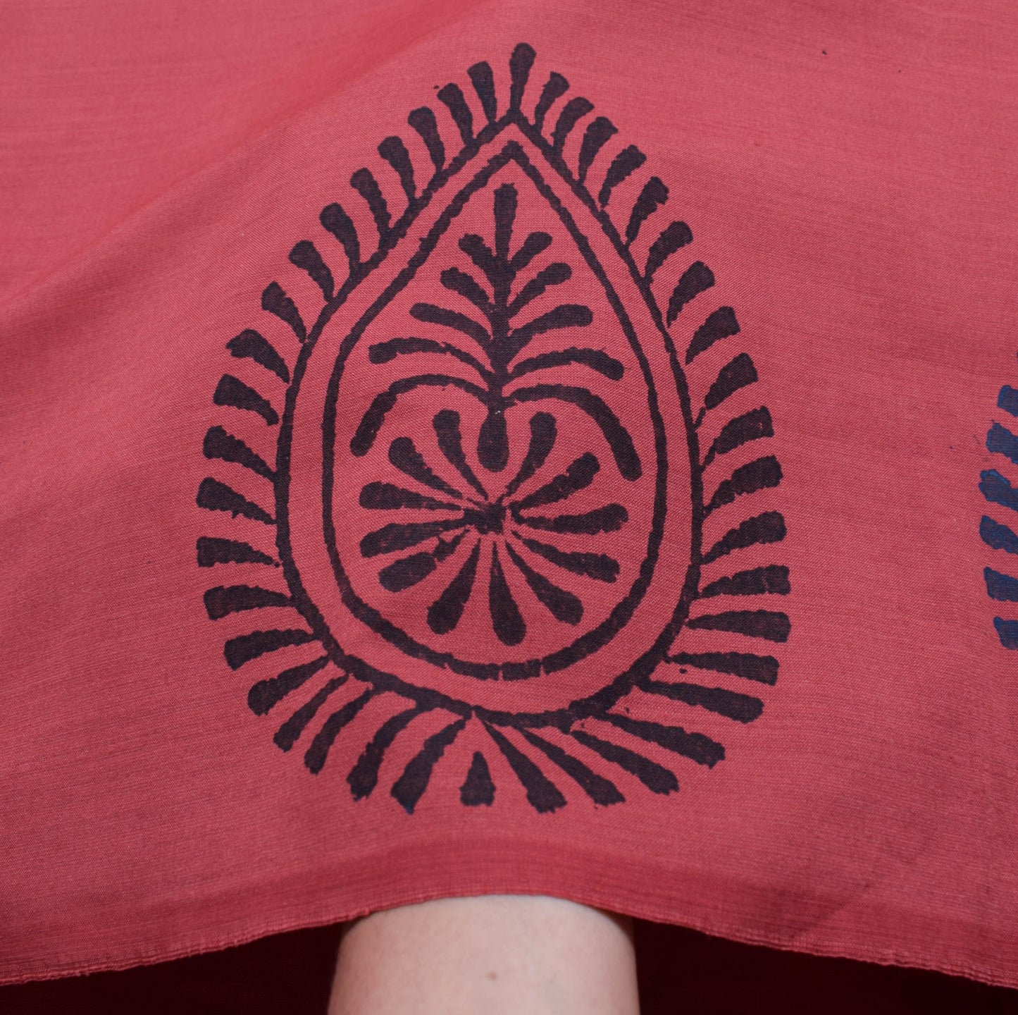 Sushila Vintage Maroon Saree 100% Pure Cotton Hand Block Printed Sari Fabric