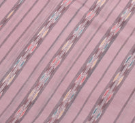 Sushila Vintage Mauve Saree Hand Woven Odisha Ikat Patola Cotton Sari Fabric
