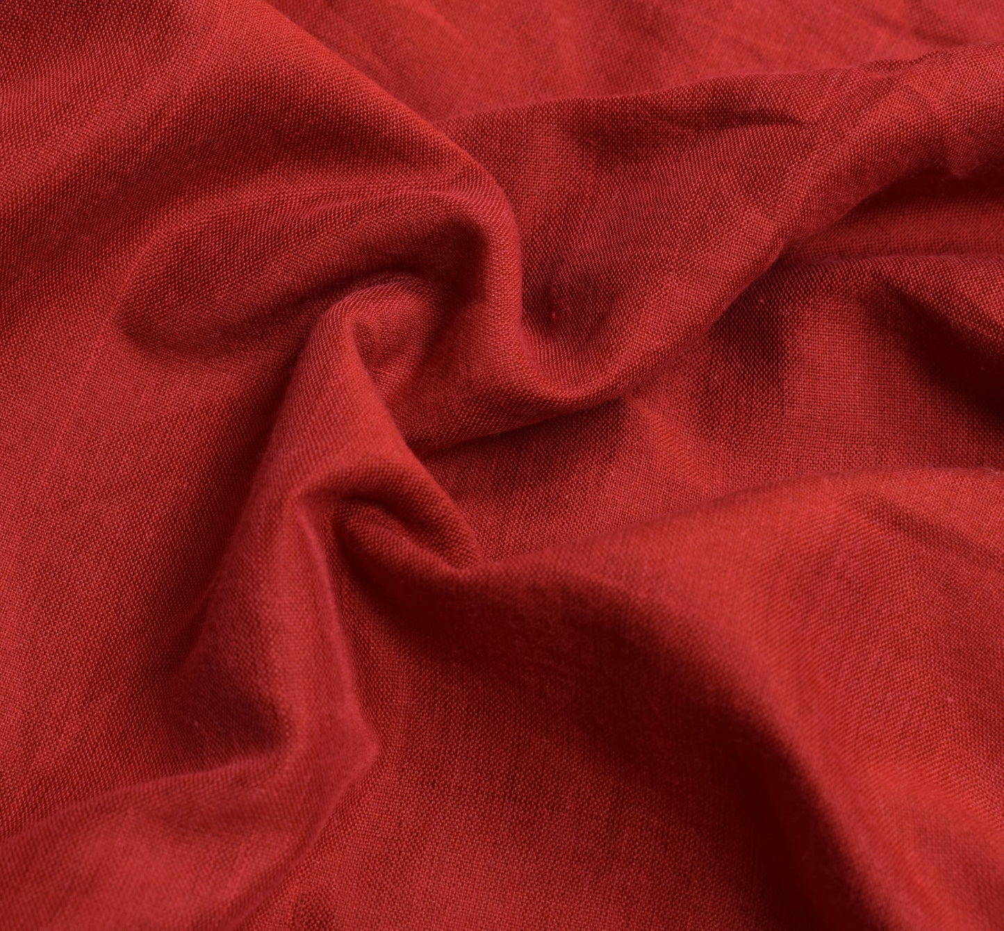 Sushila Vintage Red Saree Woven border Rudraksh motifs Pure Cotton Sari Fabric