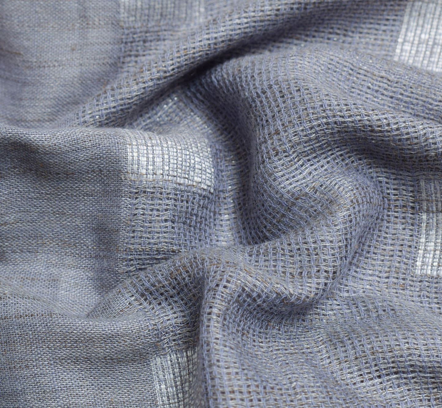 Sushila Vintage Pure Cotton Saree Hand Woven Geometrical Breathable Sari Fabric