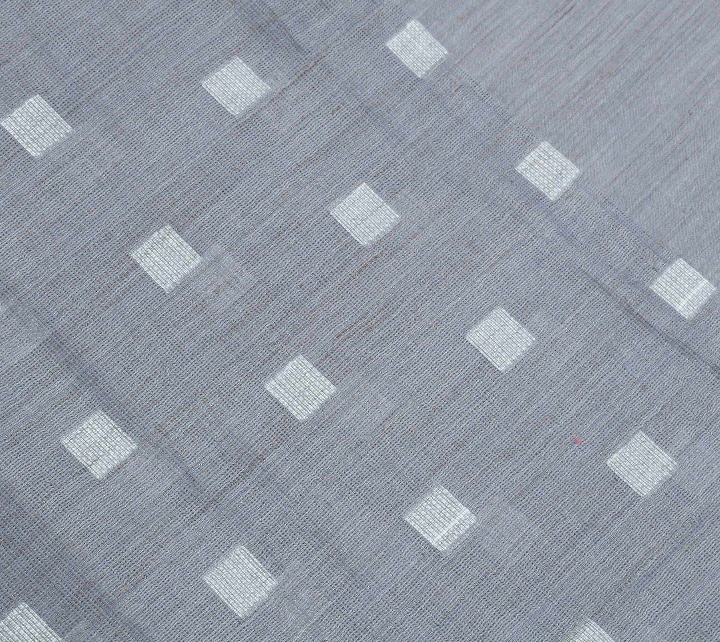 Sushila Vintage Pure Cotton Saree Hand Woven Geometrical Breathable Sari Fabric