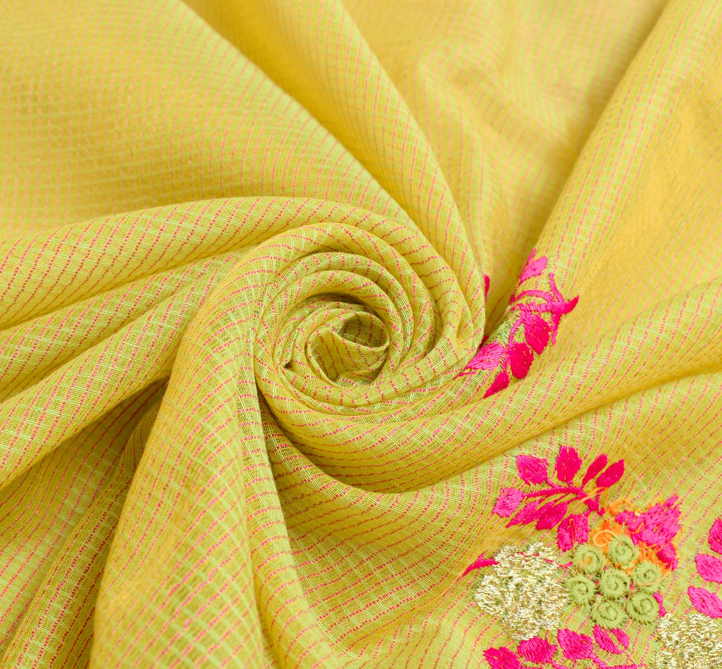 Sushila Vintage Green Maheswari Saree Art Silk Floral Embroidered Sari Fabric