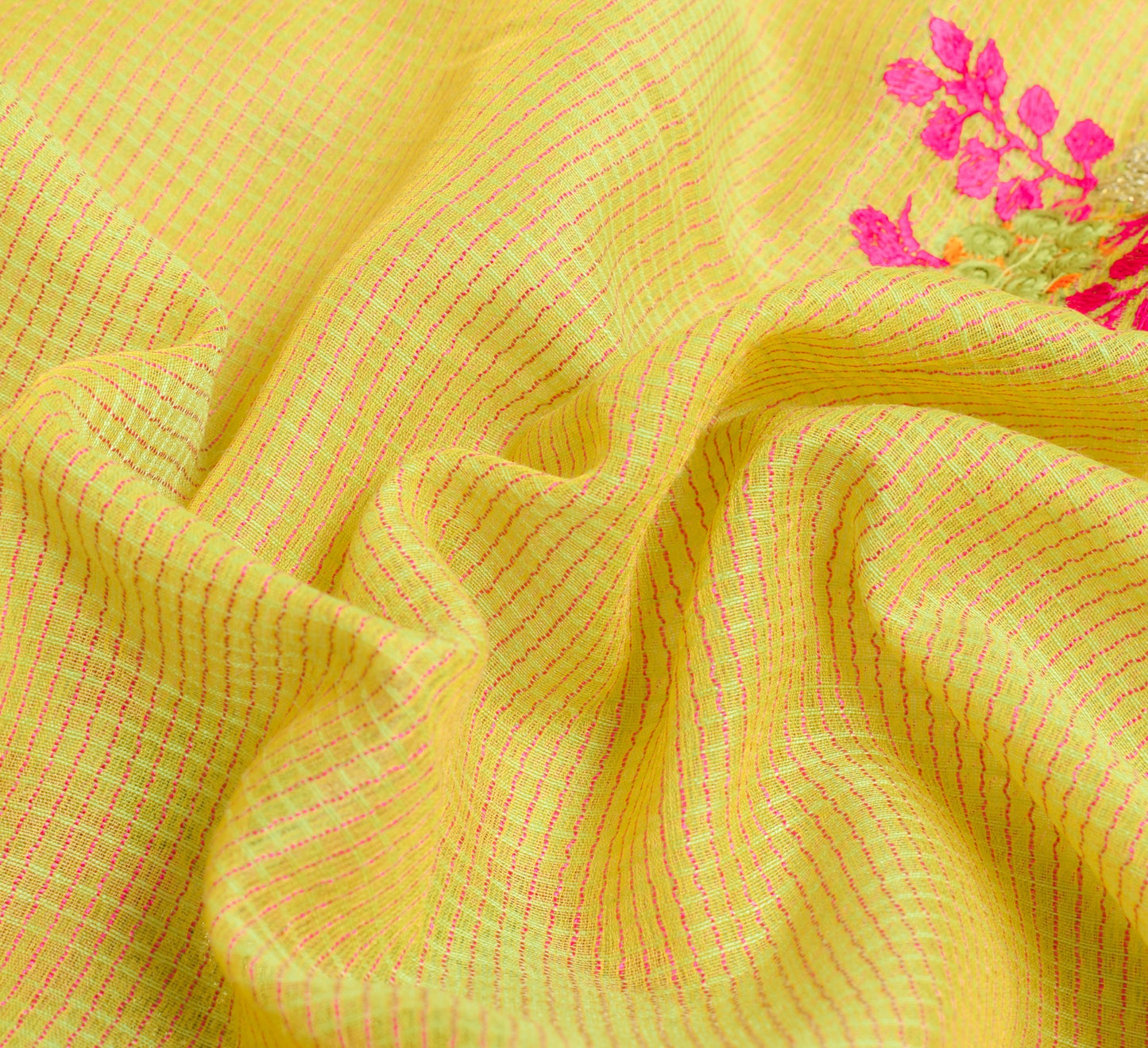 Sushila Vintage Green Maheswari Saree Art Silk Floral Embroidered Sari Fabric