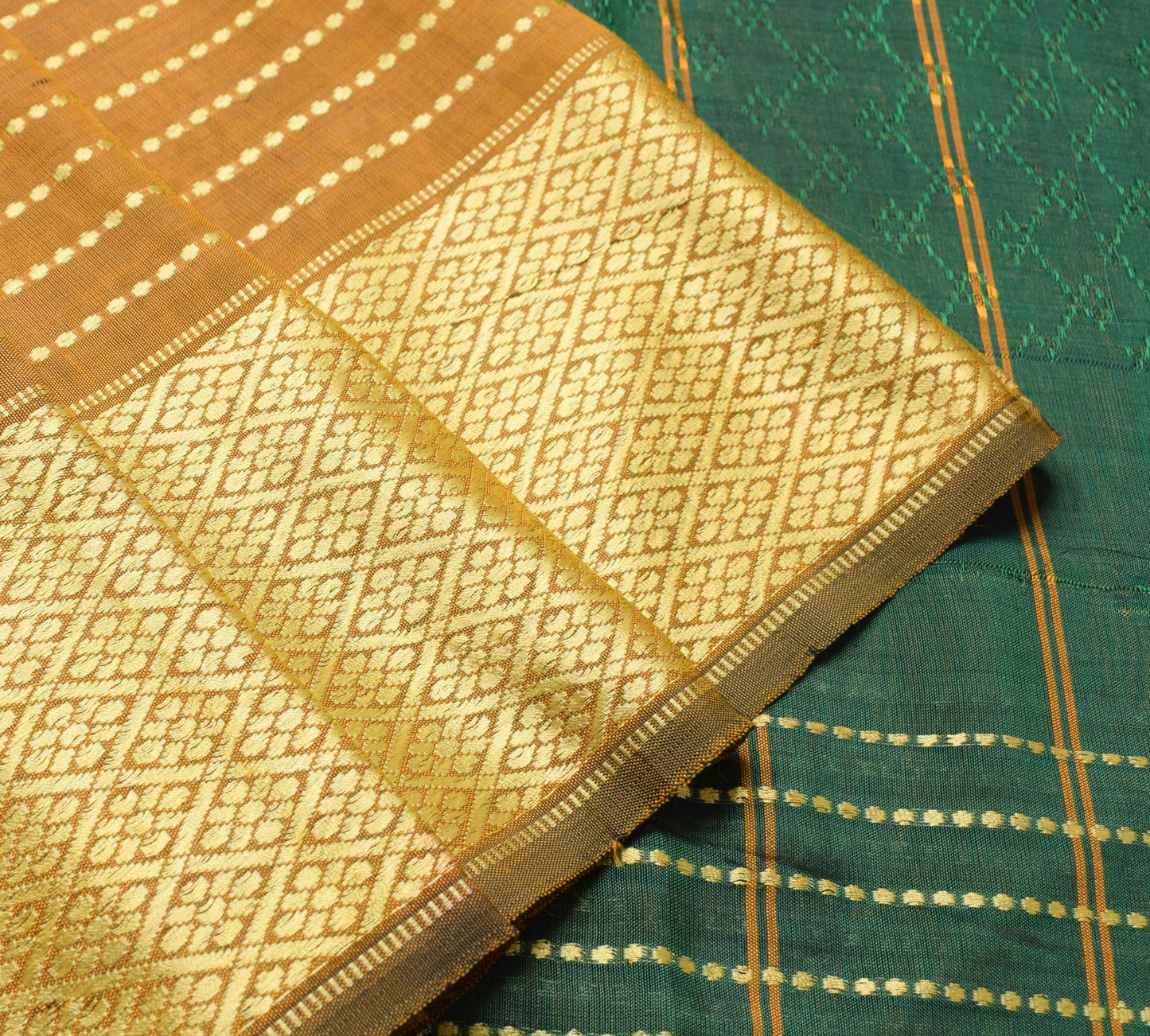 Sushila Vintage Mustard Saree 100% Pure Viscose Resham Woven Sari Craft Fabric