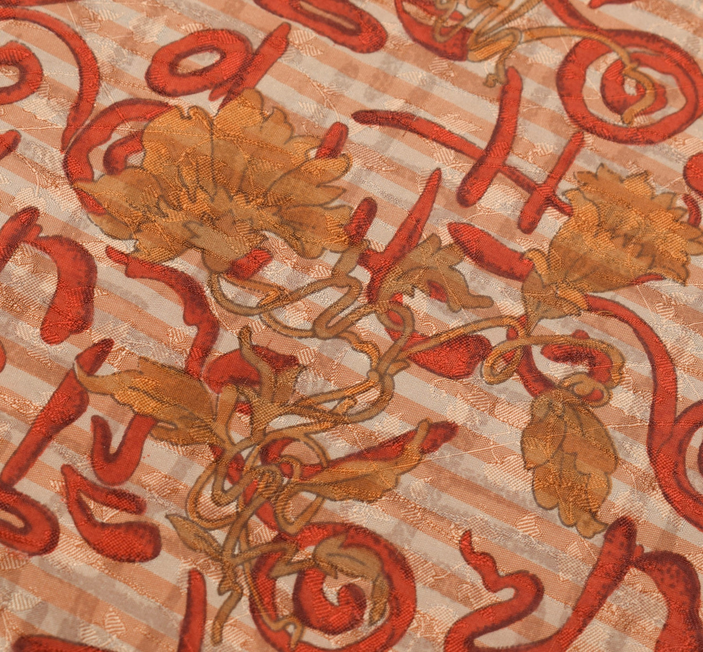 Sushila Vintage Light Brown Saree Pure Mulberry Silk Self Woven Soft Sari Fabric