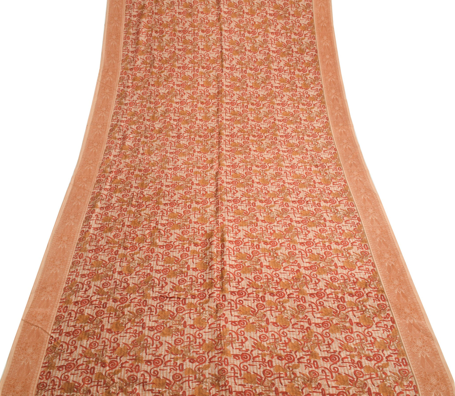 Sushila Vintage Light Brown Saree Pure Mulberry Silk Self Woven Soft Sari Fabric