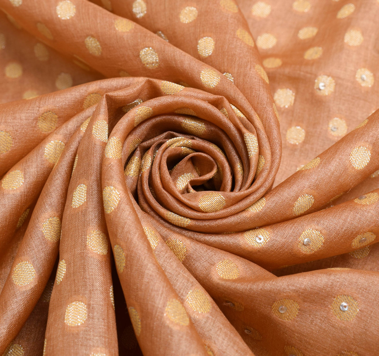 Sushila Vintage Brown Saree 100% Pure Tussar Silk Zari Woven Indian Sari Fabric