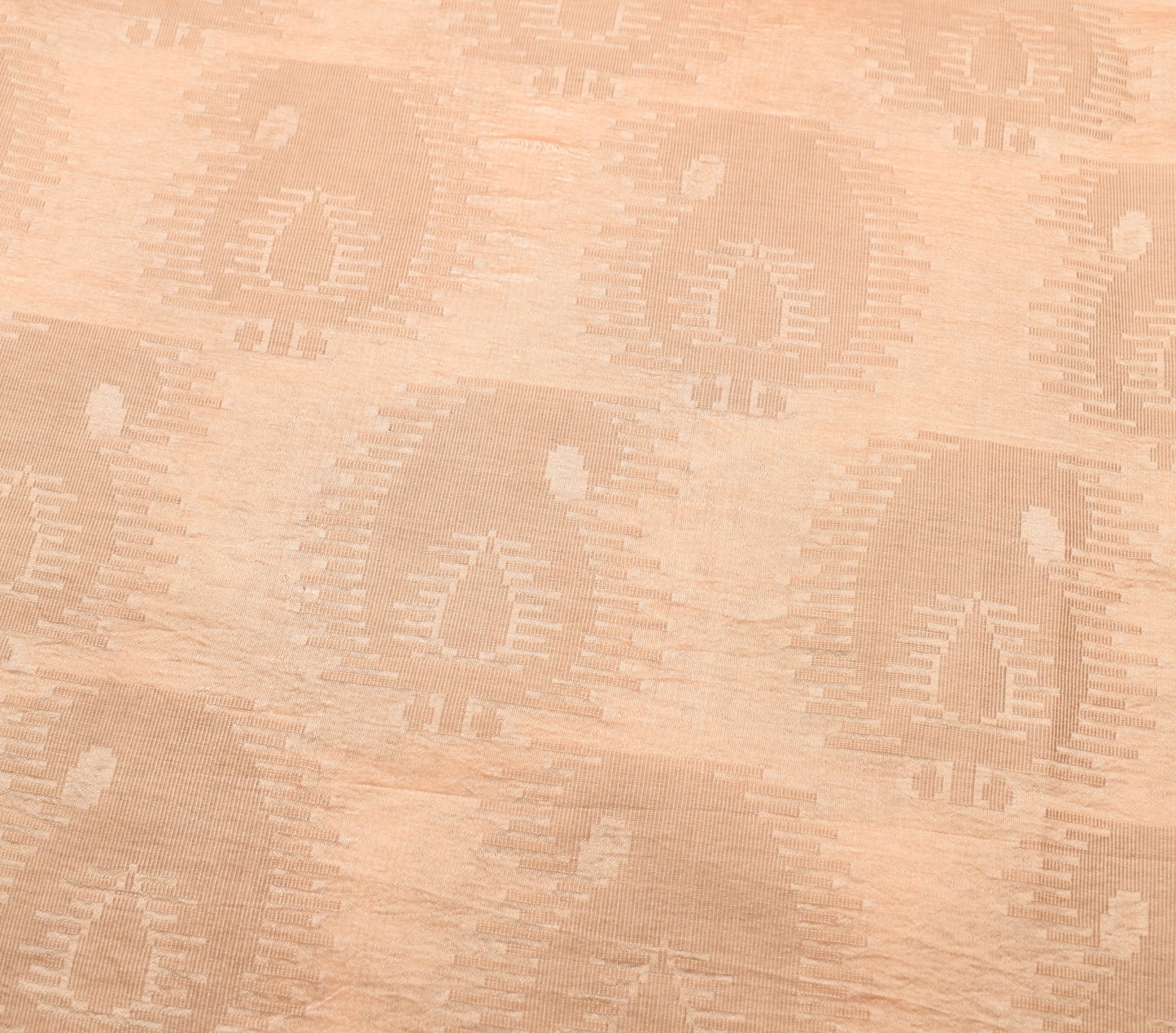 Sushila Vintage Beige Saree 100% Pure Silk Paisley Woven Traditional Sari Fabric