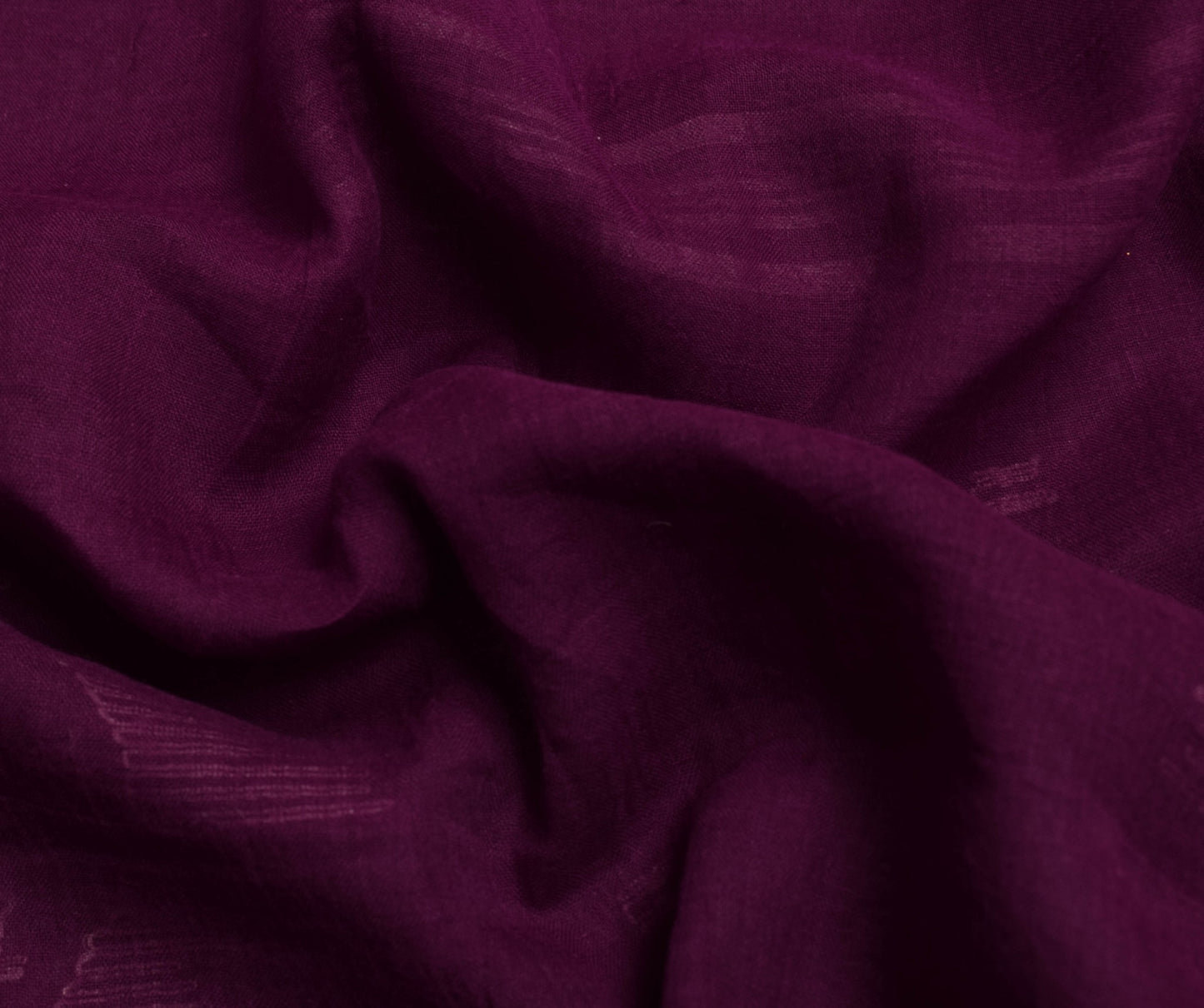 Sushila Vintage Purple Saree Traditional Bengal Tant Pure Cotton Sari Fabric