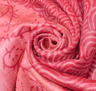 Sushila Vintage Pink Woven Saree 100% Pure Woolen Hand Block Printed Sari Fabric