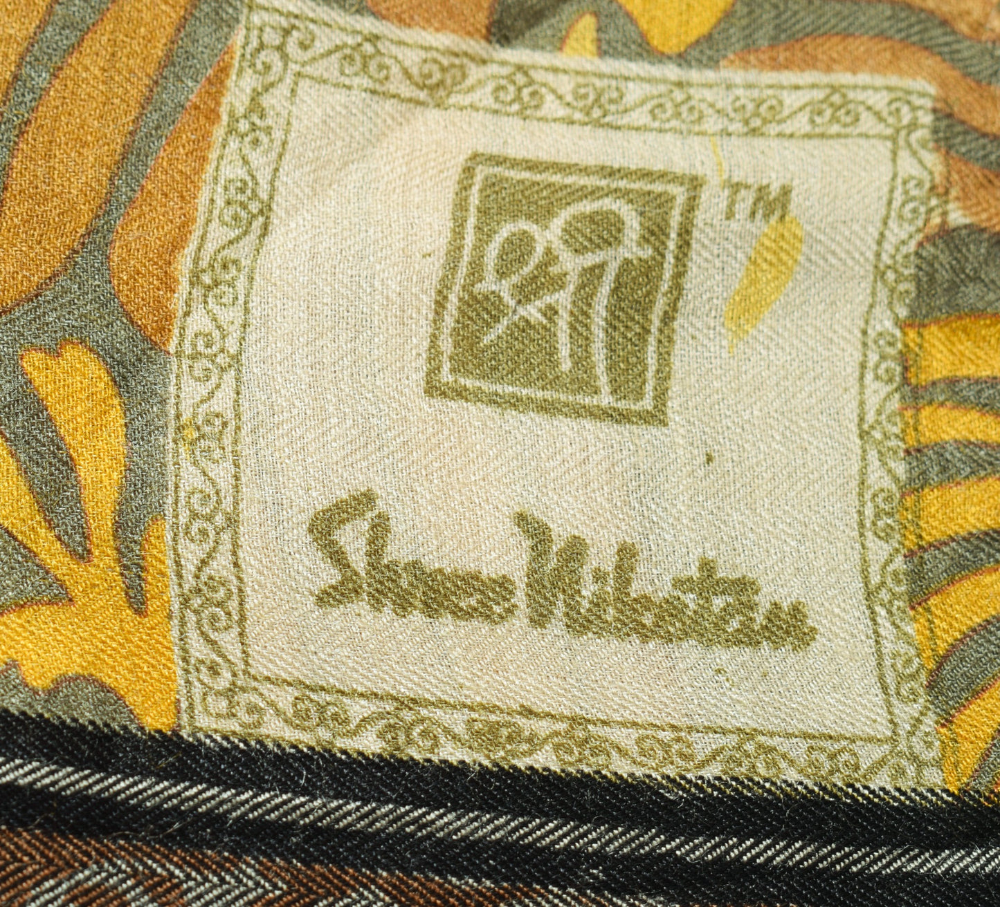 Sushila Vintage Grayish Green Saree Pure Woolen Printed Soft Branded Sari Fabric