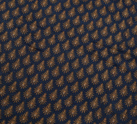 Sushila Vintage Pure Woolen Saree Dark Blue Floral Printed Soft 5YD Sari Fabric