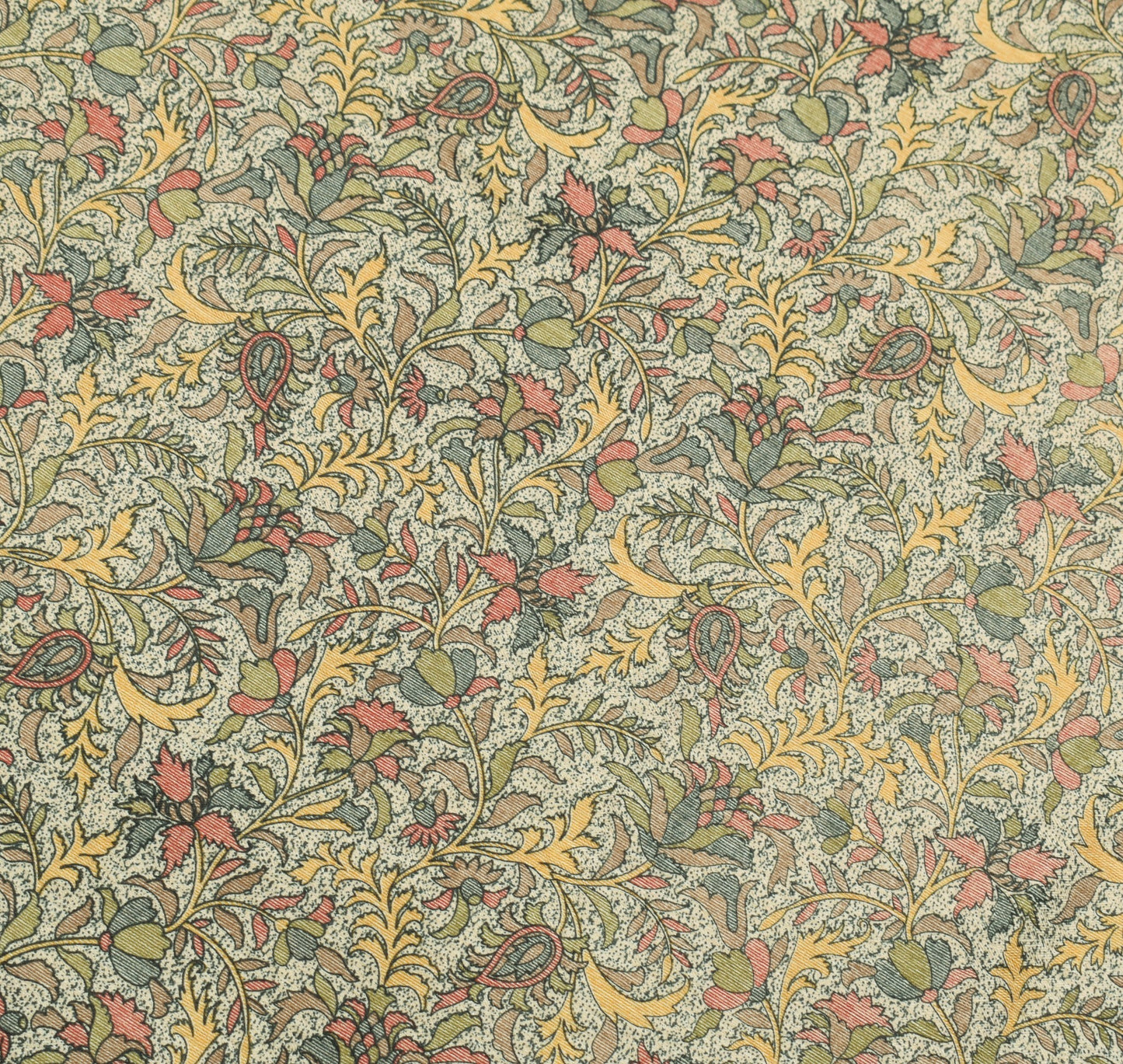 Sushila Vintage Cream Saree Art Silk Floral Printed 5 Yard Sari Craft Fabric