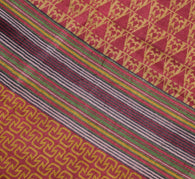 Sushila Vintage Mustard Saree 100% Pure Woolen Printed Warm Sari Soft 5YD Fabric