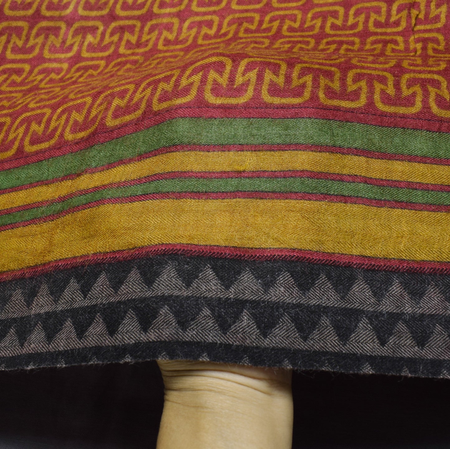 Sushila Vintage Mustard Saree 100% Pure Woolen Printed Warm Sari Soft 5YD Fabric