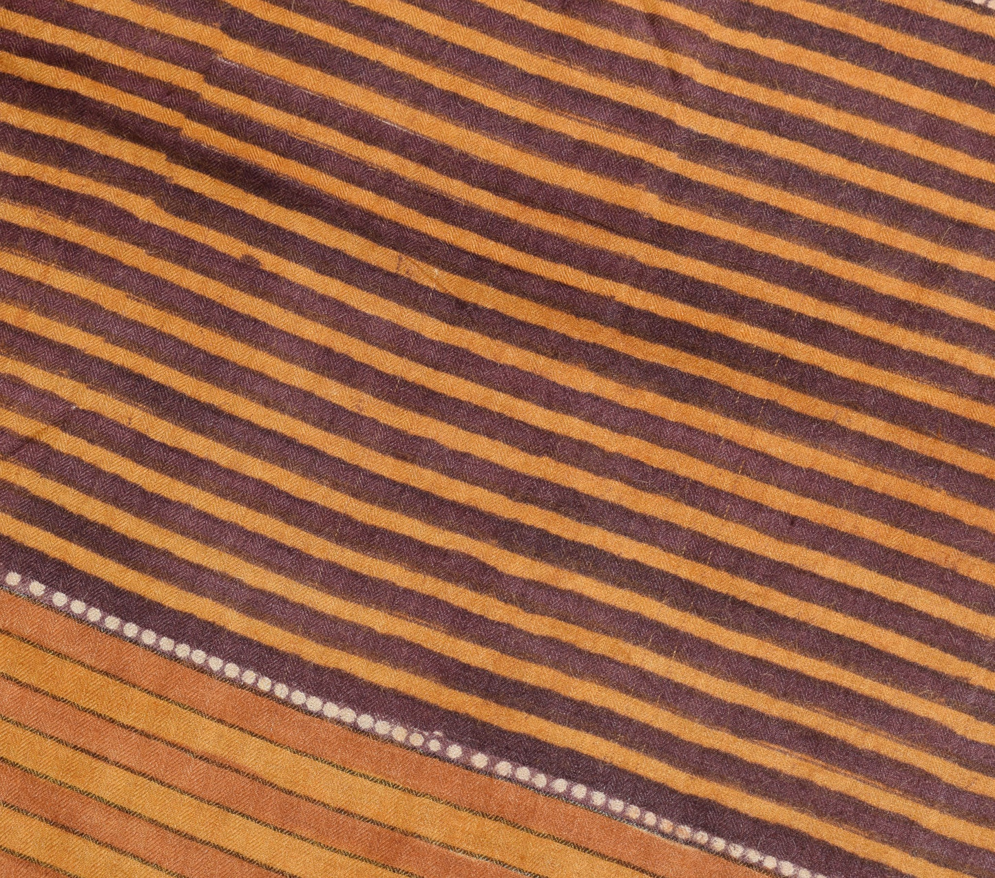 Sushila Vintage Maroon Soft Saree Pure Woolen Hand Block Printed 5YD Sari Fabric