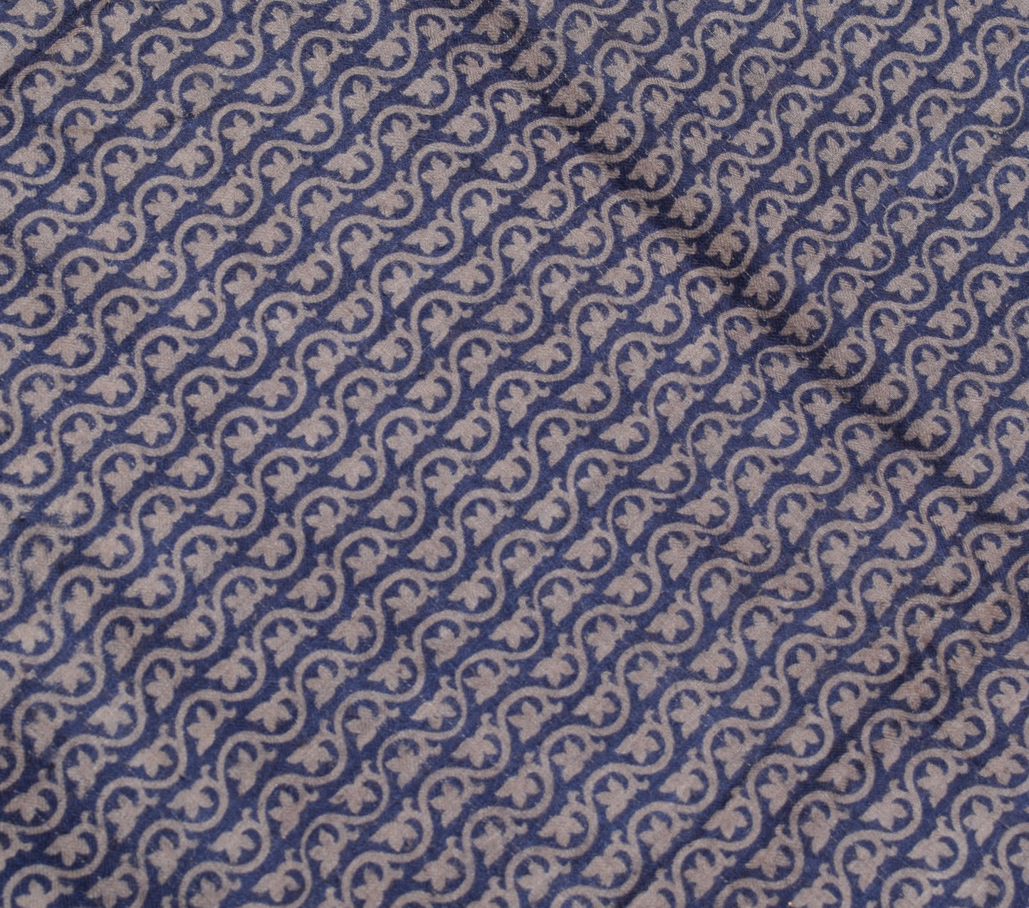 Sushila Vintage Blue Branded Saree Pure Woolen Printed & Woven Soft Sari Fabric