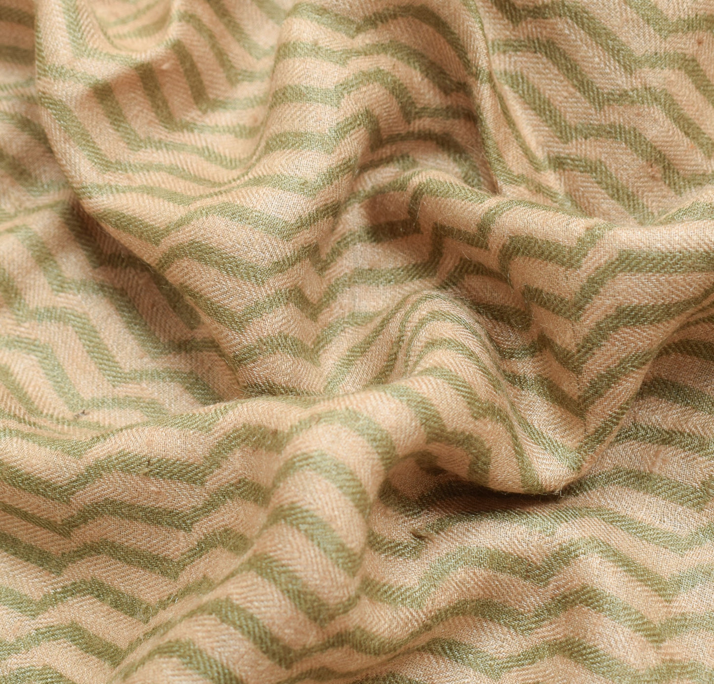 Sushila Vintage Cream Pure Woolen Saree Printed & Woven Soft Branded Sari Fabric