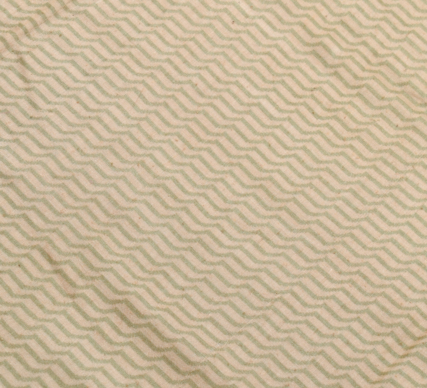 Sushila Vintage Cream Pure Woolen Saree Printed & Woven Soft Branded Sari Fabric