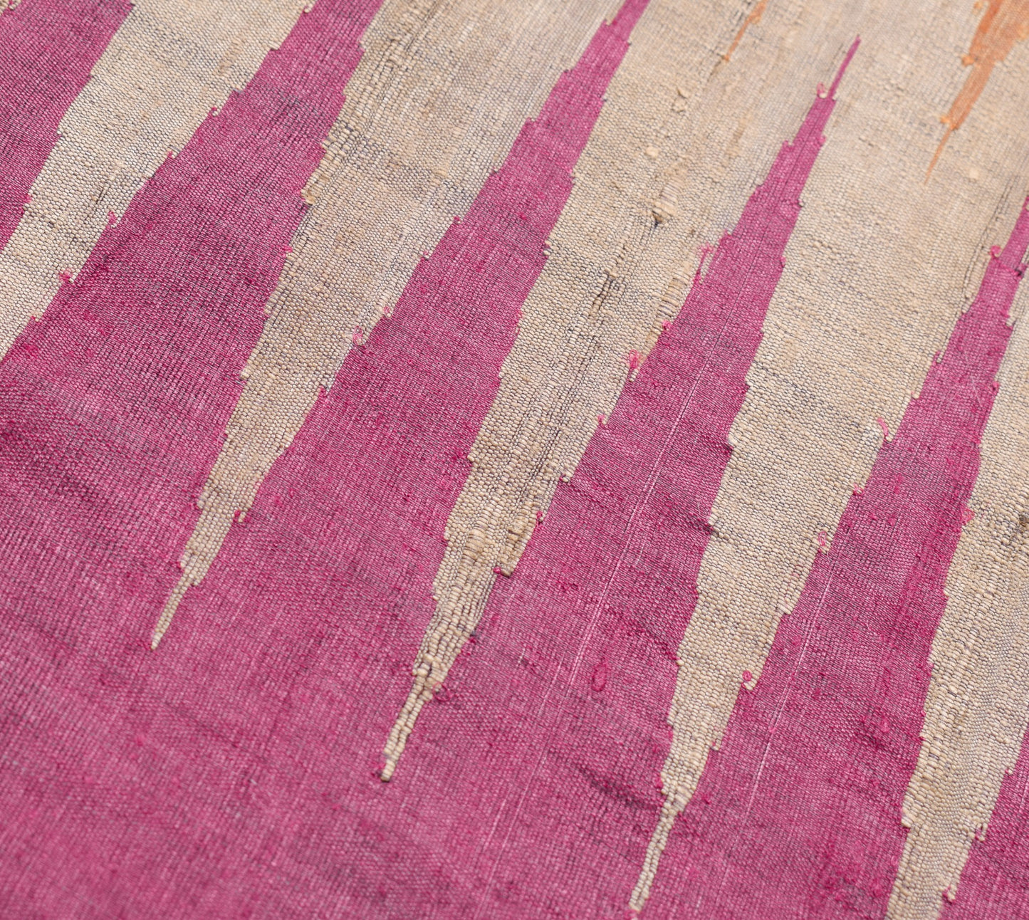 Sushila Vintage Handloom Saree 100% Pure Khadi Silk Temple Designed Sari Fabric