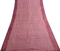 Sushila Vintage Pure Woolen Saree Cream Hand Block Printed Branded Sari Fabric