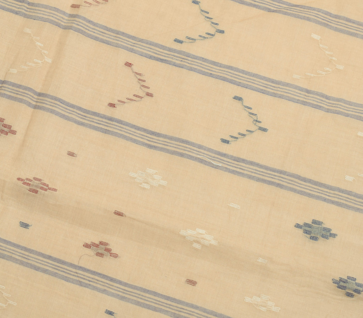 Sushila Vintage Brown Saree Bengal Tant Woven Handloom Pure Cotton Saree Fabric