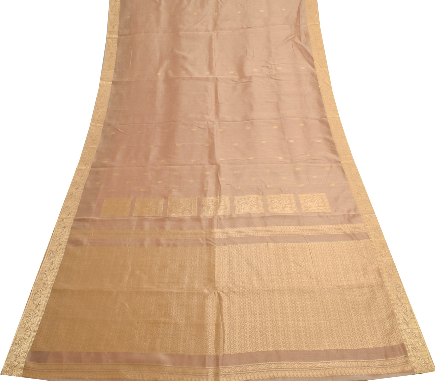 Sushila Vintage 100% Pure Cotton Saree Resham Zari Woven Traditional Sari Fabric