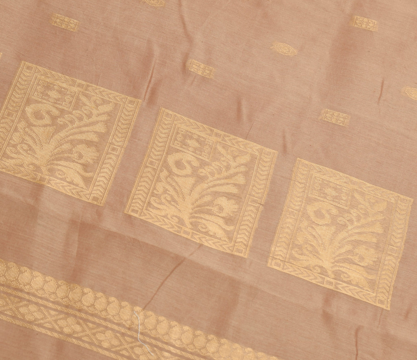 Sushila Vintage 100% Pure Cotton Saree Resham Zari Woven Traditional Sari Fabric