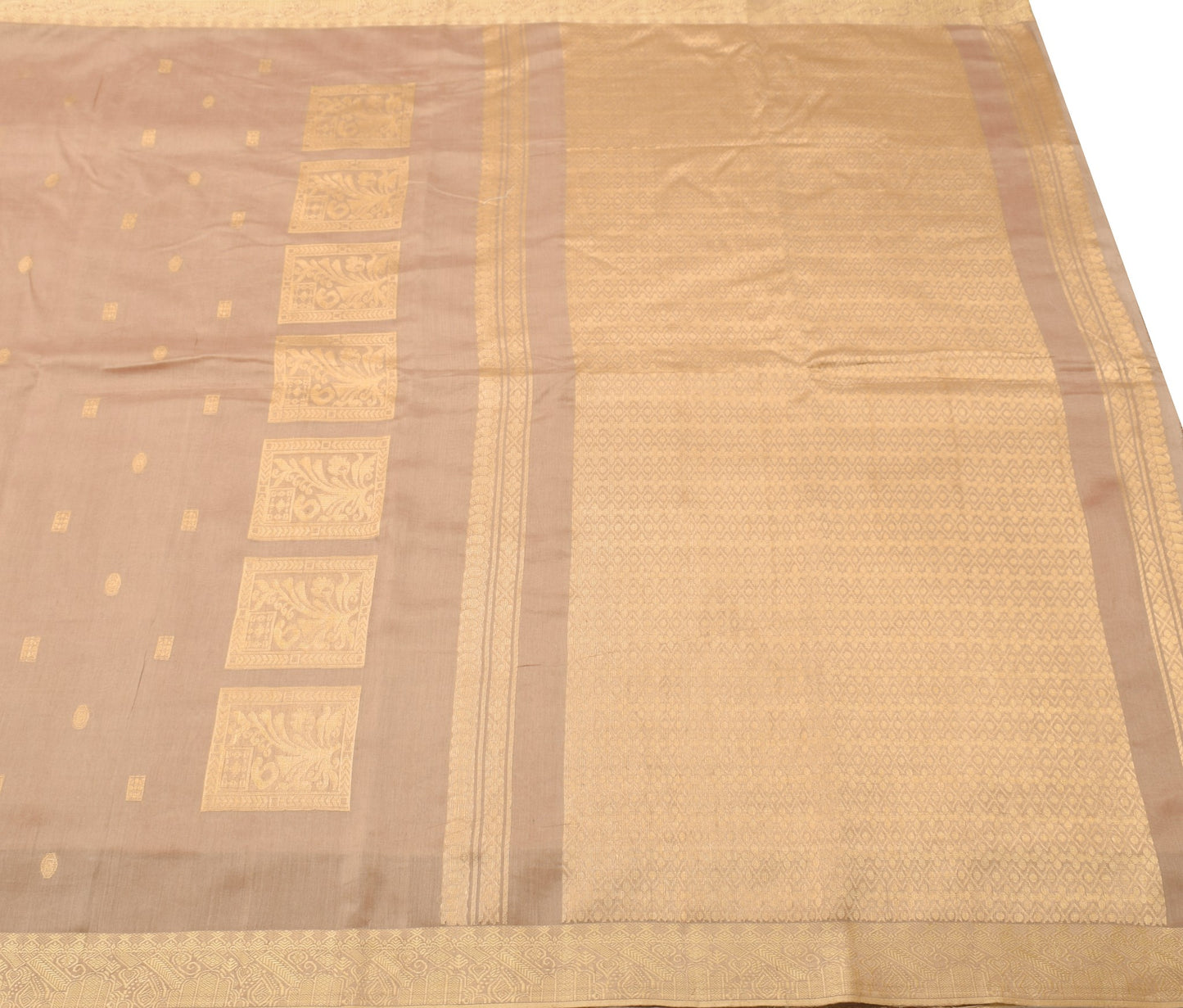 Sushila Vintage 100% Pure Cotton Saree Resham Zari Woven Traditional Sari Fabric
