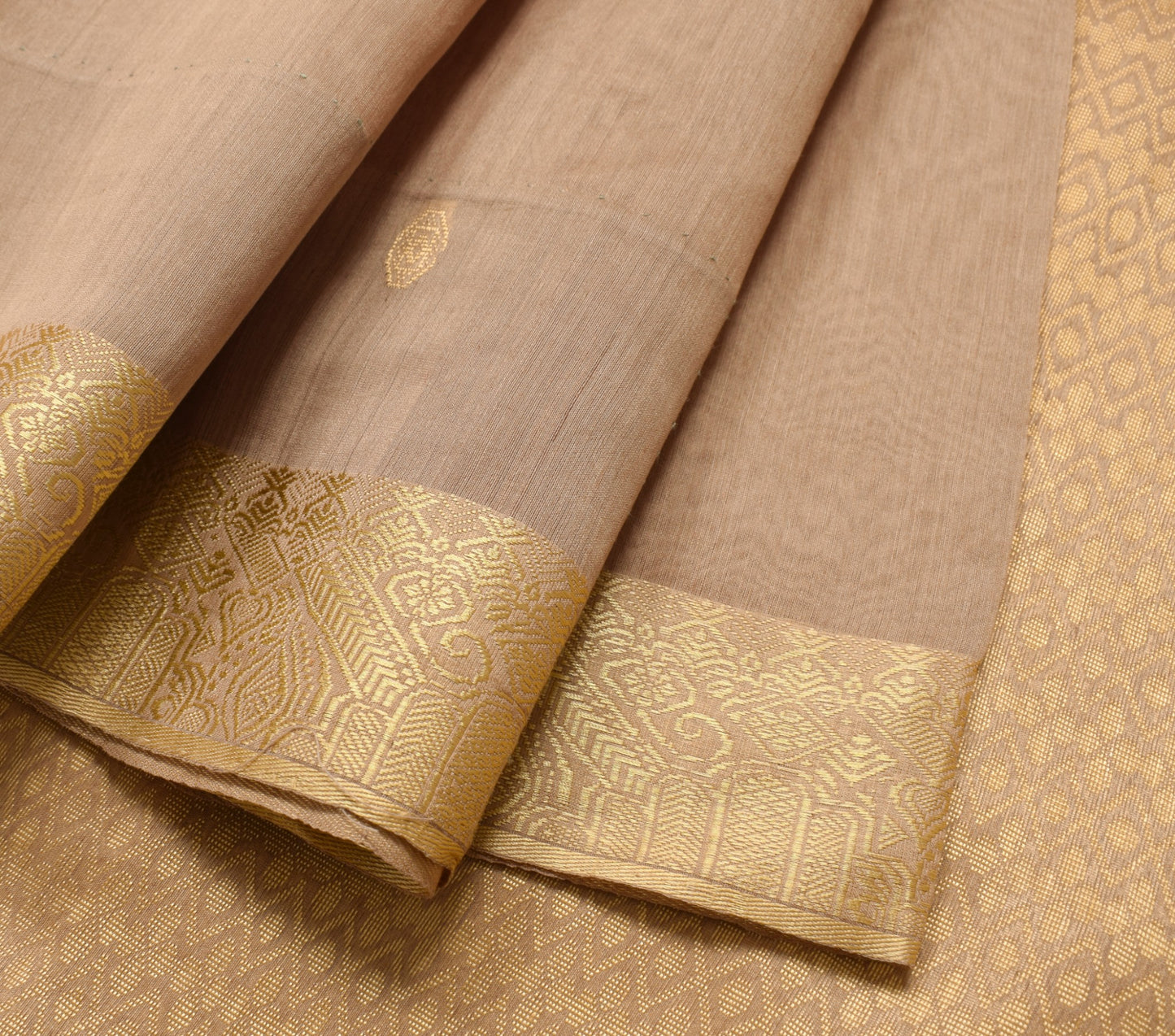 Sushila Vintage 100% Pure Cotton Saree Resham Zari Woven Traditional Sari Fabric